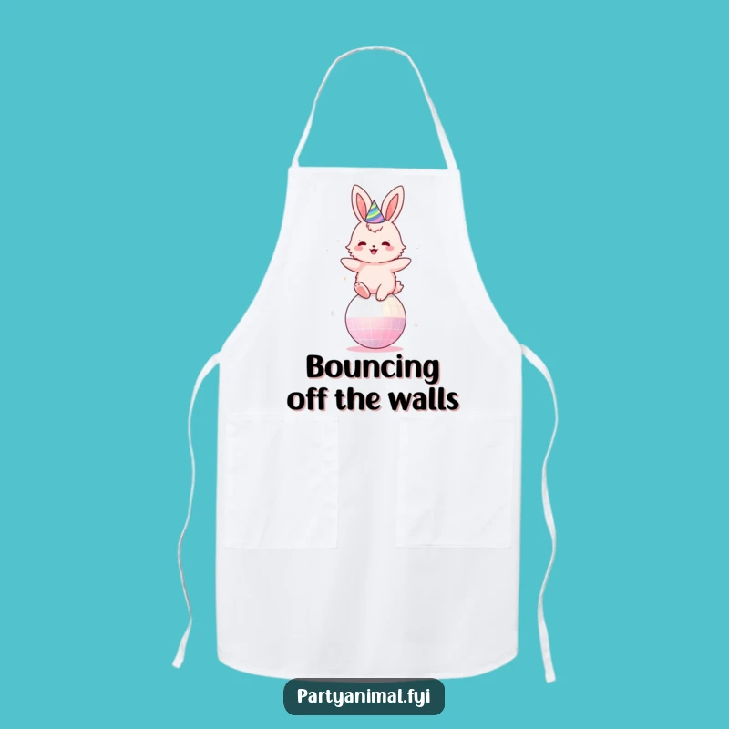 Funny Disco Bunny Apron: Cook and Party with Unstoppable Enthusiasm Gift