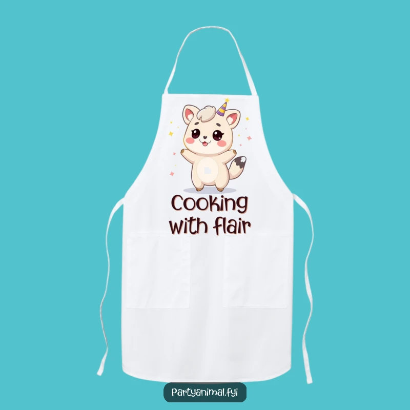 Funny Bouncing Animal Party Lights Apron - Cook and Celebrate in Style!