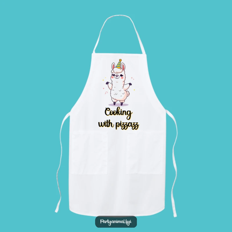 Funny Llama Party Apron - Sparkling Fiesta Chef Gift