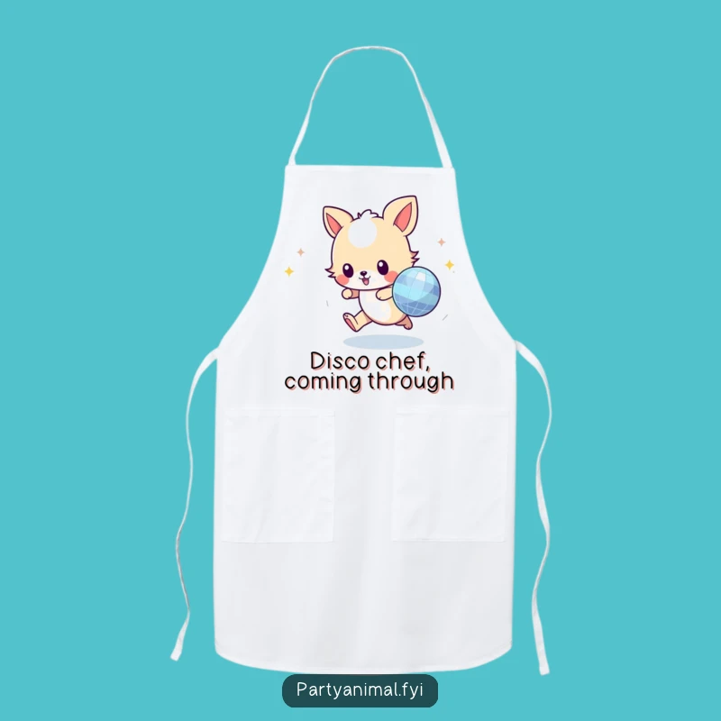 Funny Animal Disco Ball Apron - Cook and Party in Style!