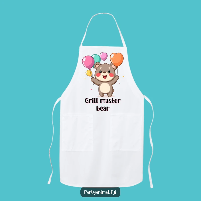 Funny Bear Juggling Apron: Cook with Cheer and Hilarious Style Gift