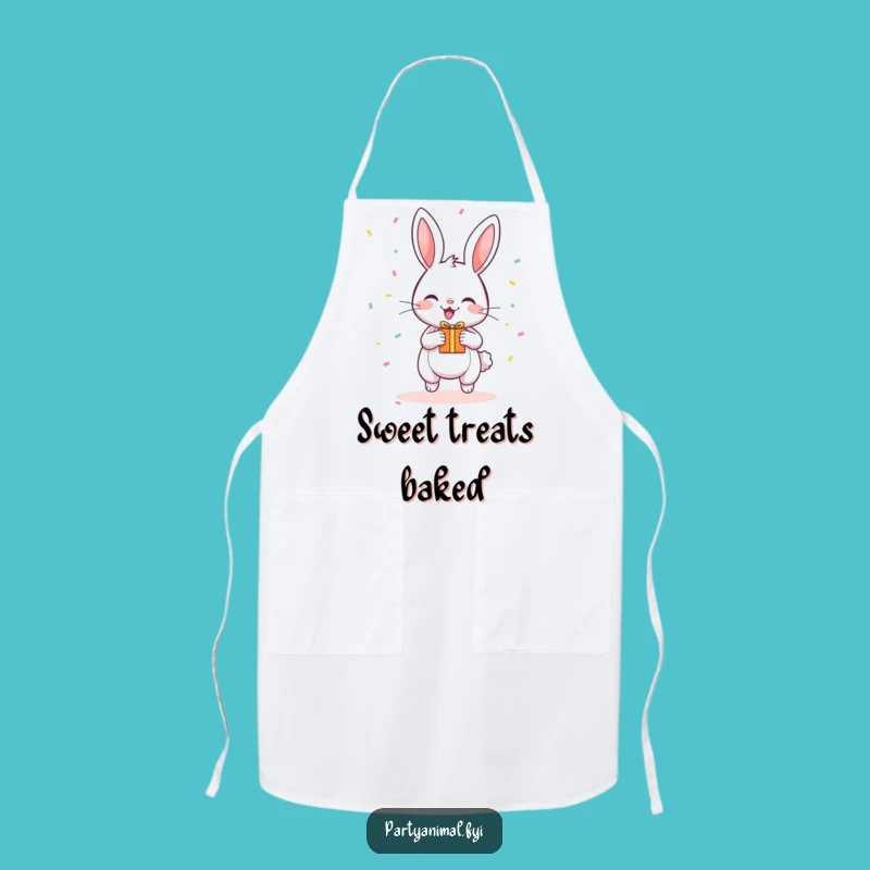 Funny Bunny Gift Apron - Baking Confetti Wear, Sweet Funny Gift