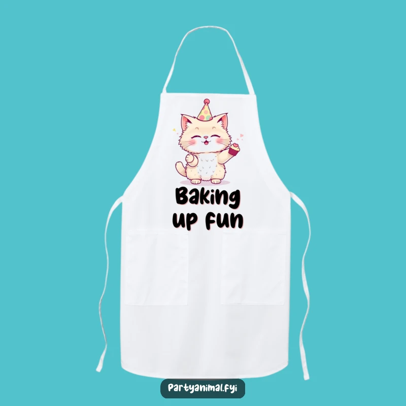 Funny Cat Juggling Apron - Party Time Kitchen Wear, Adorable Funny Gift