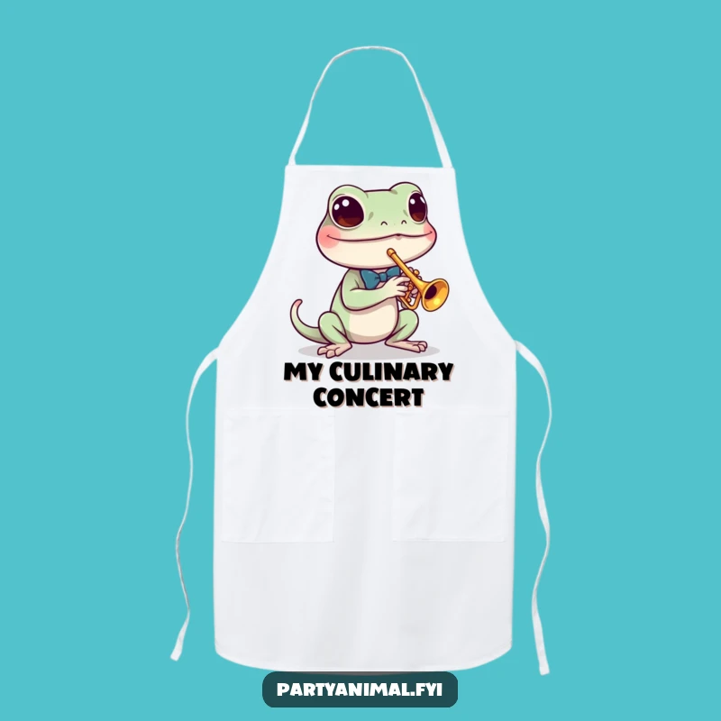Funny Gecko Musician Apron: Cook Up a Storm with Jazzy Flair