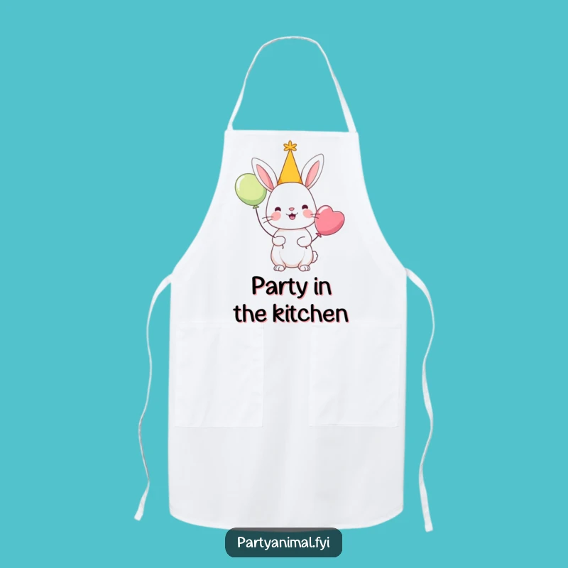 Funny Rabbit Party Apron: Cheerful Kitchen Wear, Hilarious Gift for Hosts