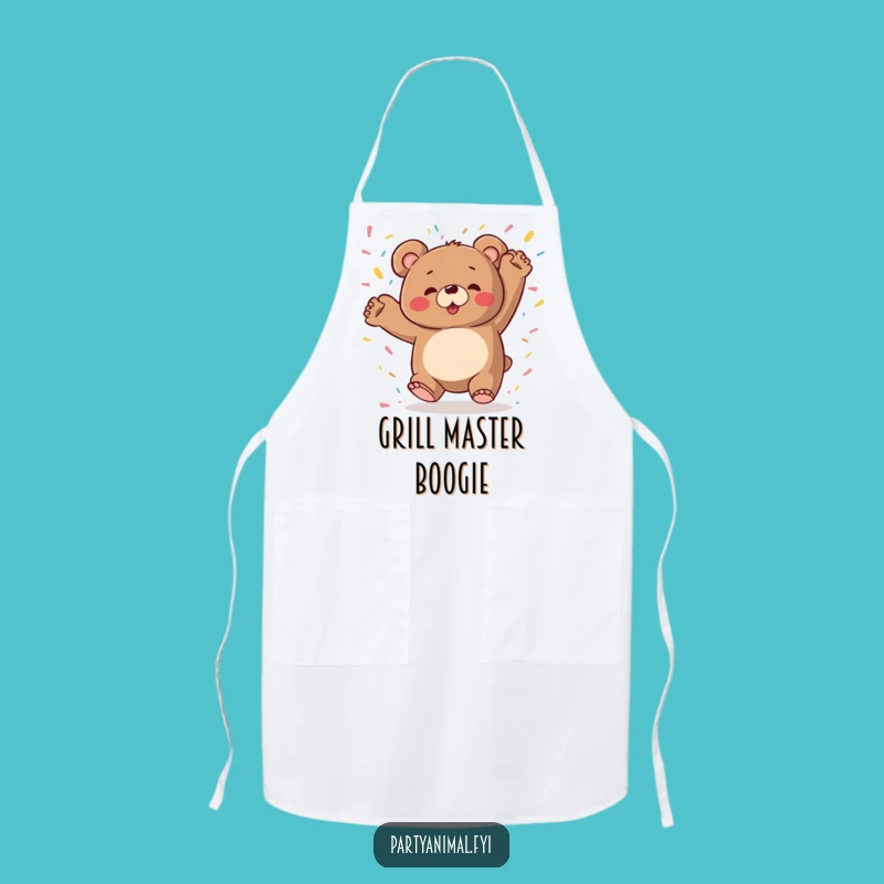 Funny Bear Dancing Apron: Wild Party Kitchen Accessory, Perfect Funny Gift