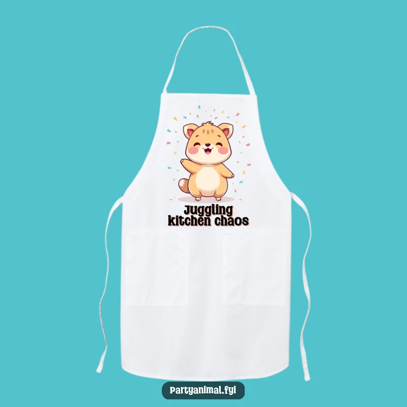 Cook with Comedy: Funny Animal Confetti Juggling Apron for Chefs