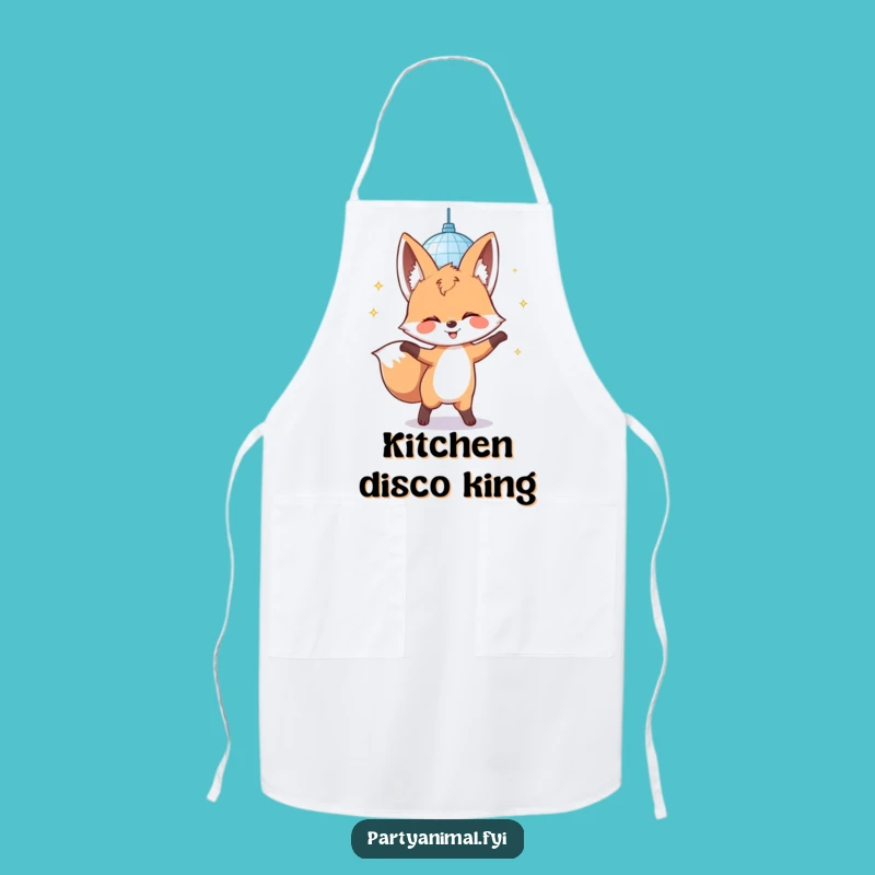 Funny Fox Disco Apron: Dance in the Kitchen with Hilarious Style Gift
