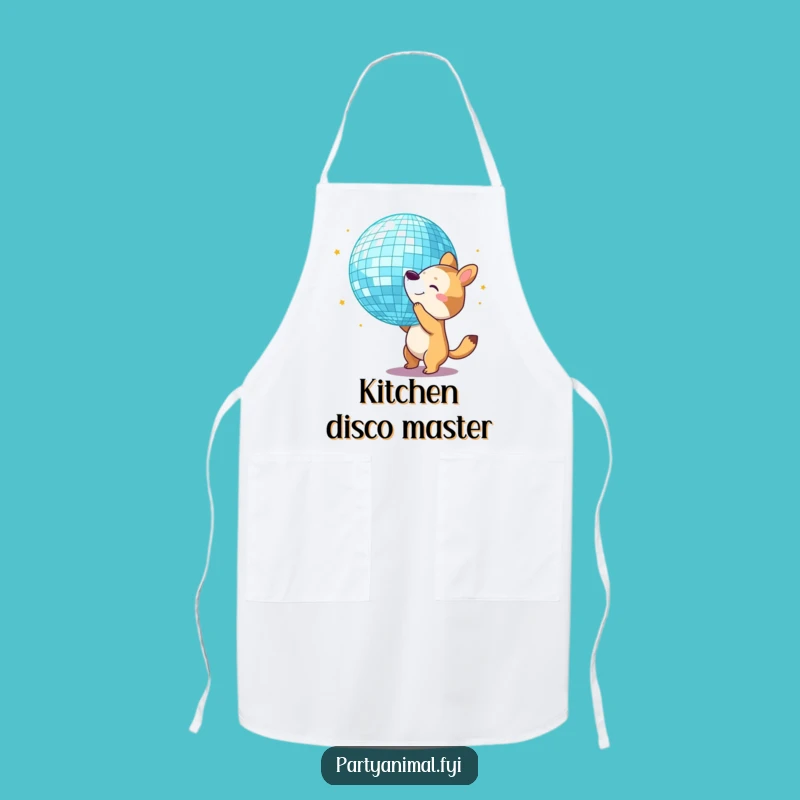 Funny Disco Animal Apron: Cook Up the Fun with this Hilarious Character!