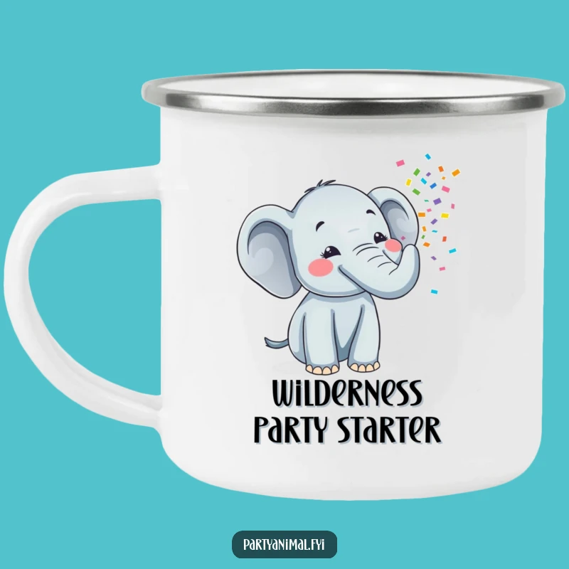 Funny Elephant Confetti Camping Mug - Cheerful Party Adventure Gift