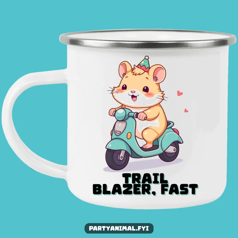 Funny Hamster Scooter Camping Mug: Your Adventure Buddy for Coffee