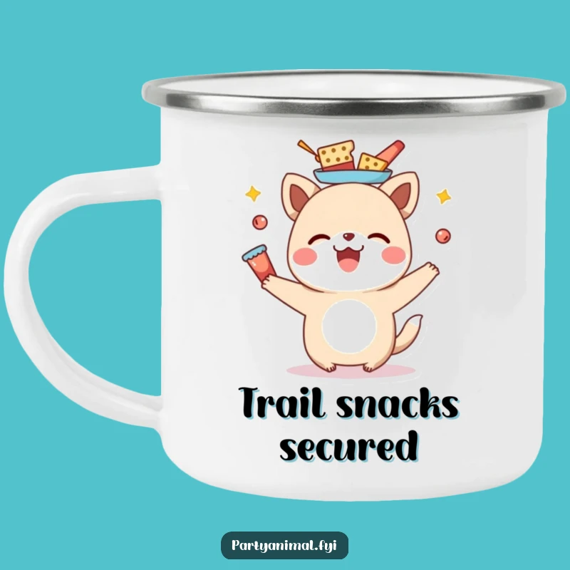 Funny Snack Balancing Animal Camping Mug - Adventure Fuel for Snack Lovers!