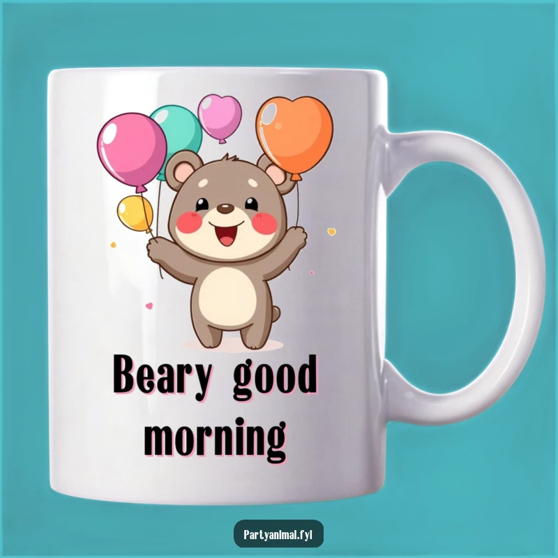 Funny Bear Juggler Mug: Cheerful Balloon Fun and Perfect Gift Idea