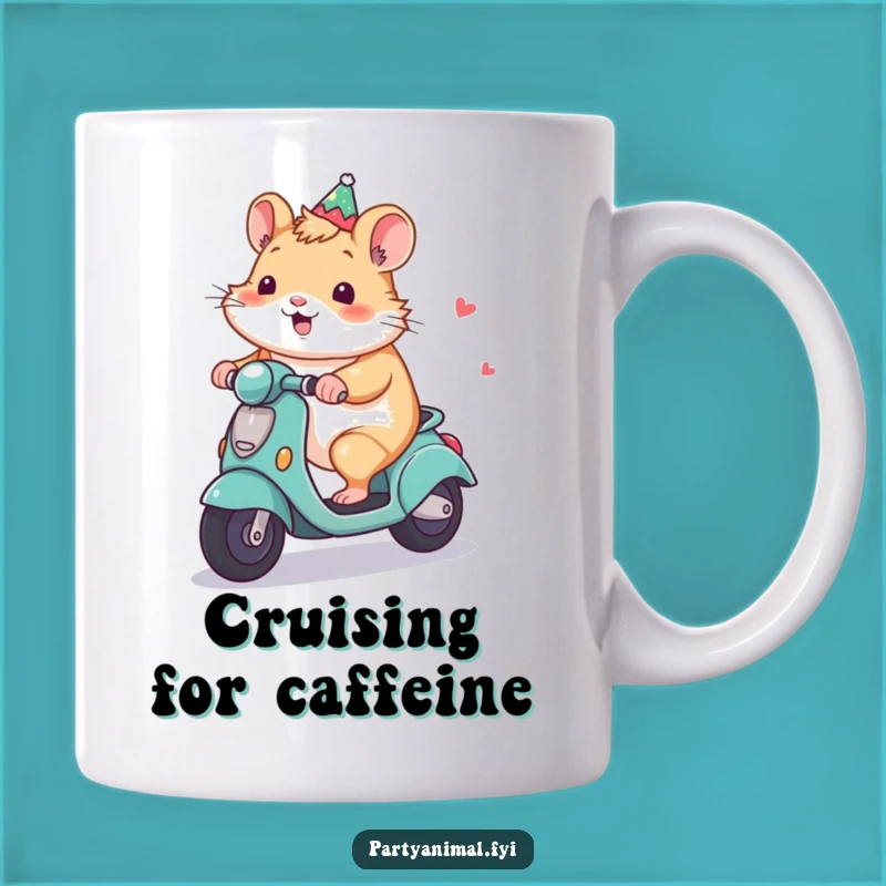 Funny Hamster Scooter Mug: A Hilarious Ride for Your Morning Coffee