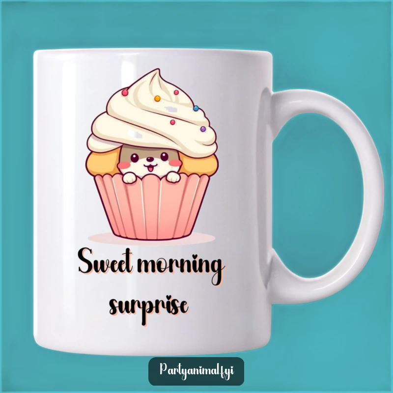 Funny Mischievous Animal Cupcake Mug: Sweet Surprise, Perfect Funny Gift!