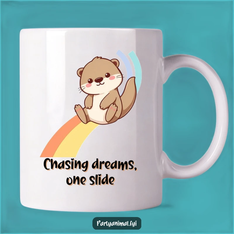 Funny Otter Rainbow Streamer Mug: A Hilarious Gift for Otter Lovers