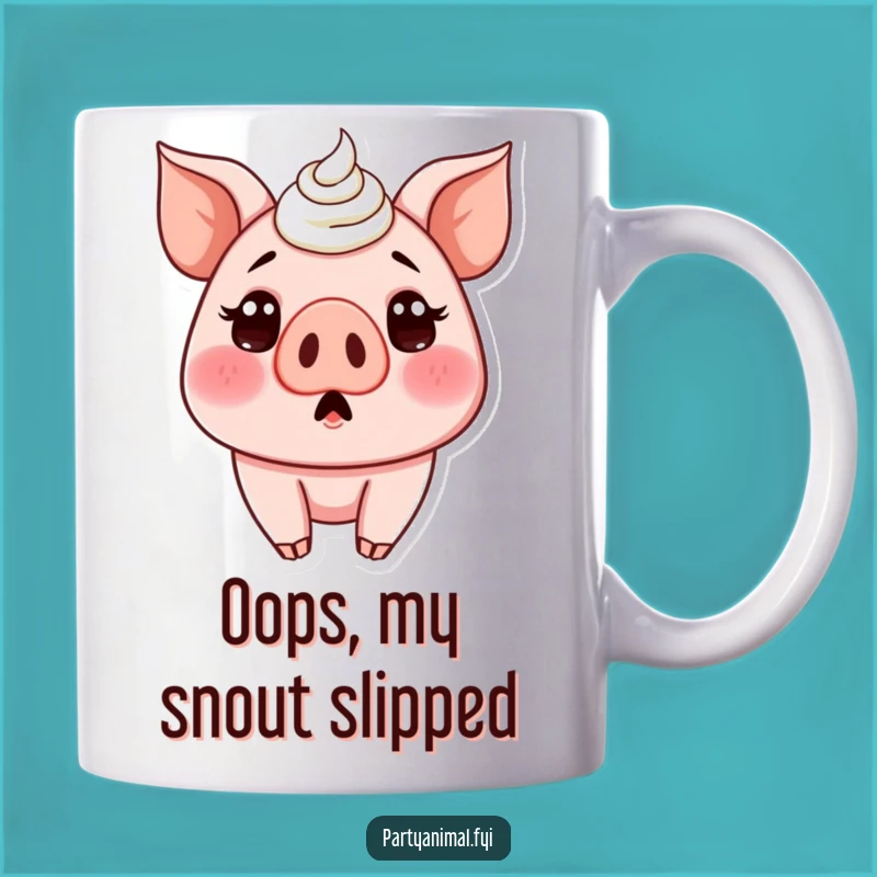 Funny Pig Surprise Cake Frosting Mug - Perfect Humorous Gift for Animal Lovers