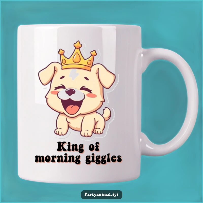 Funny Puppy Crown Mug: Hilarious Gift for Laughter Lovers