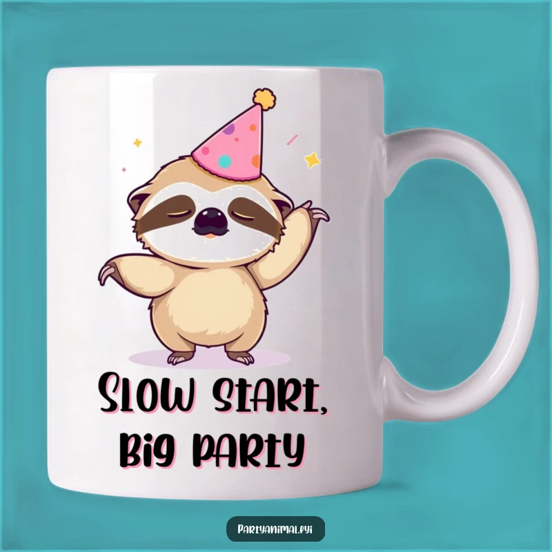Funny Sloth Macarena Mug: Sleepy Party Animal, Hilarious Slow-Motion Gift