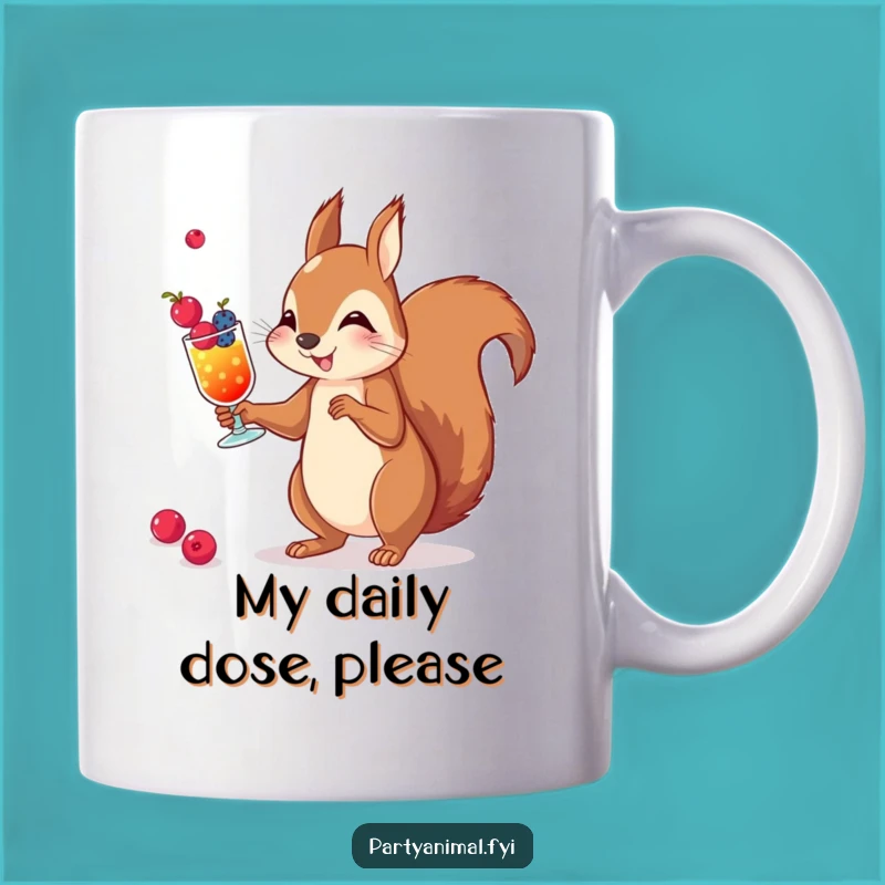 Funny Squirrel Cocktail Mug: Berry Juggling Bartender, Hilarious Gift for Nature Lovers