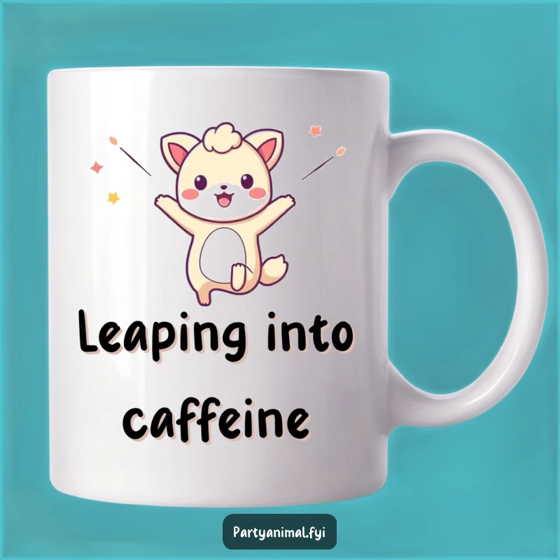 Funny Jumping Animal Streamers Mug: Celebrate with Hilarious Flair