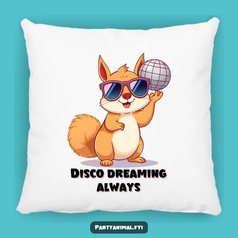 Funny Squirrel Disco Pillow: Cozy Comfort with Groovy Style