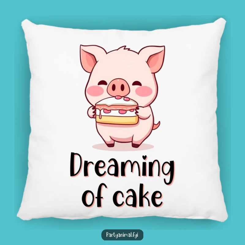 Funny Pig Pillow: Blushing Cake Balancer for Cozy, Sweet Comfort