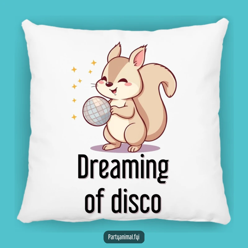 Funny Squirrel Disco Tail Pillow - Cozy & Fun Accent Pillow Gift