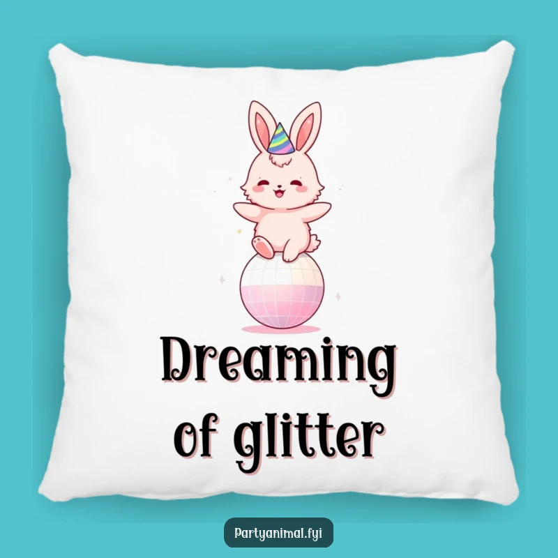 Funny Disco Bunny Pillow: Cuddle Up with Party Fun and Comfort Gift