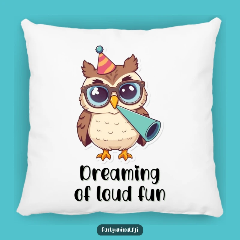 Funny Owl Glasses Party Horn Pillow: Cozy & Comical Decor, Wonderful Funny Gift!