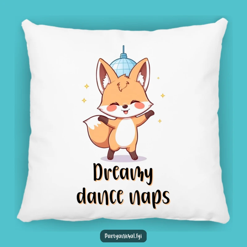 Funny Fox Pillow: Cozy Disco Humor and Perfect Gift Accent