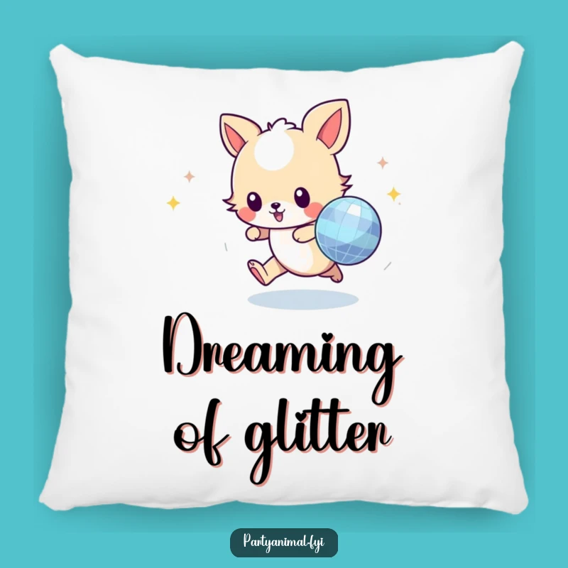 Funny Animal Disco Ball Pillow - Cozy and Comical Home Accent