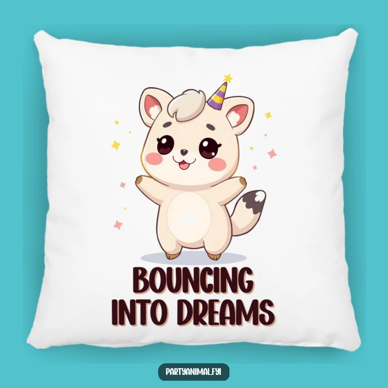 Funny Bouncing Animal Party Lights Pillow - Cozy Festive Accent