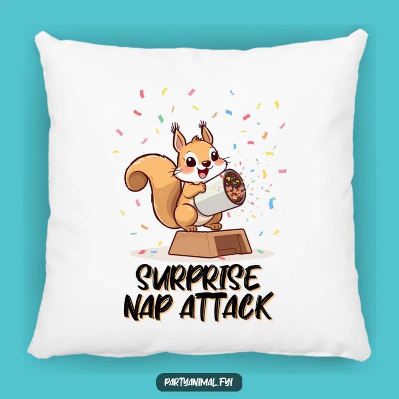 Funny Squirrel Pillow: Playful Cannon Launch Comfort Gift