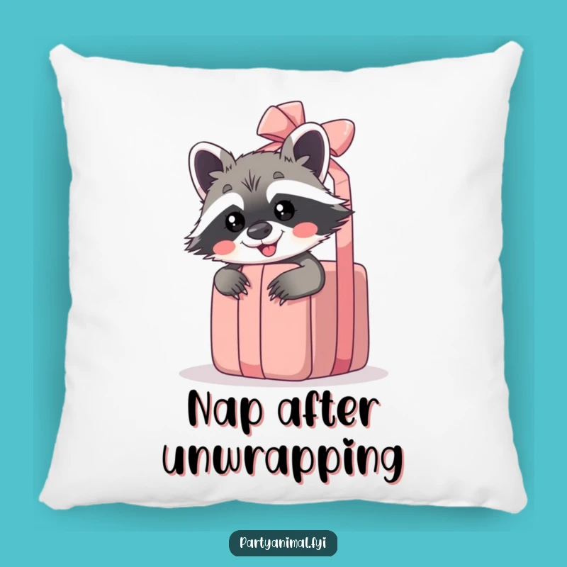 Funny Raccoon Gift Pillow: Cozy Comfort with a Mischievous Touch