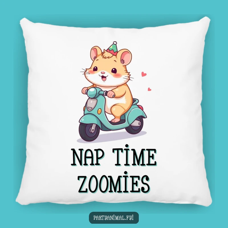 Funny Hamster Scooter Pillow: Cuddly Comfort Meets Comical Design