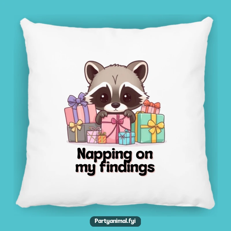 Funny Raccoon Pillow: Curious Gift Peeker for Cozy Comfort