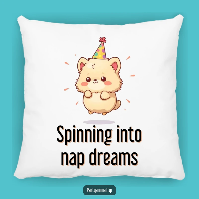 Funny Fluffy Party Animal Pillow: Cuddle Up with this Hilarious Spinning Character!
