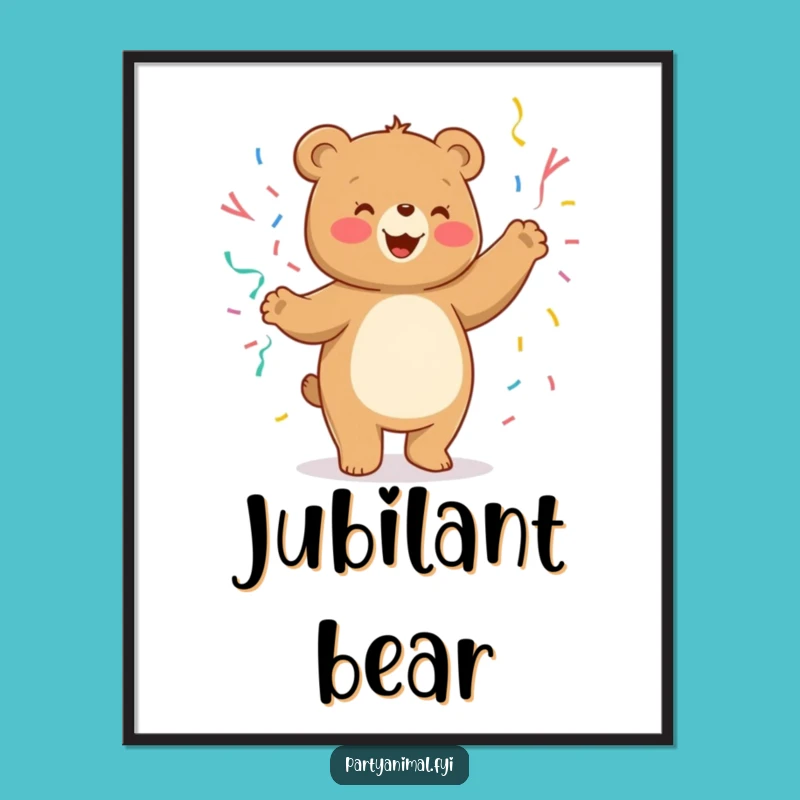 Funny Bear Digital Art - Streamer Decor, Instant Funny Gift