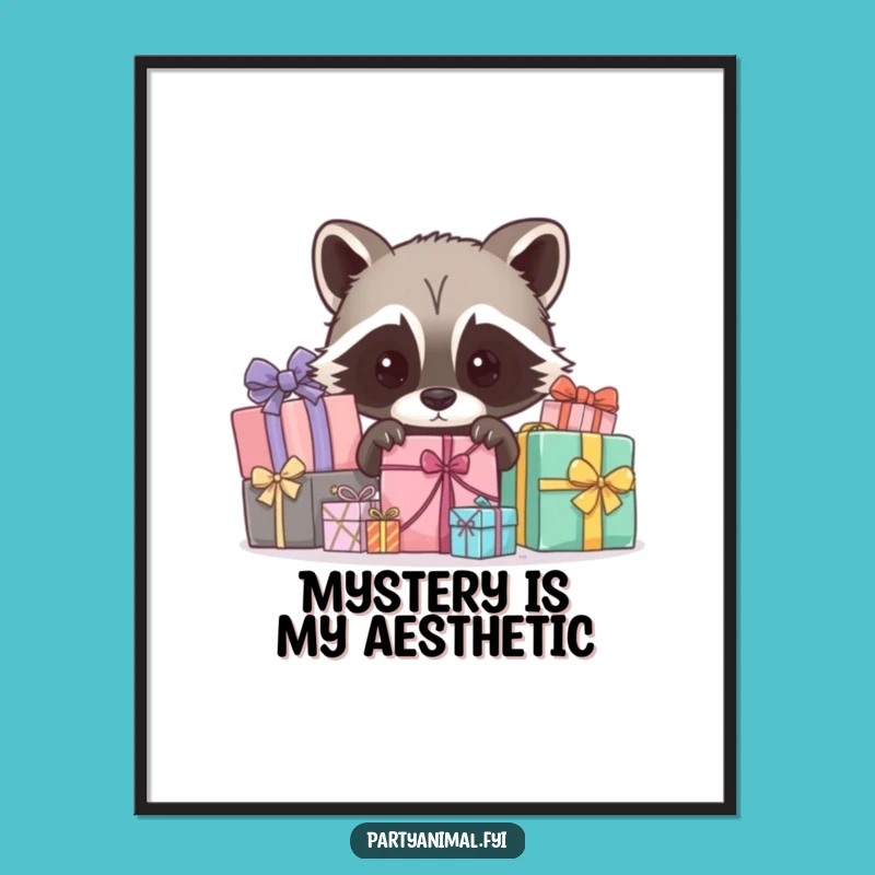 Funny Raccoon Digital Art: Curious Peeker Gift Download