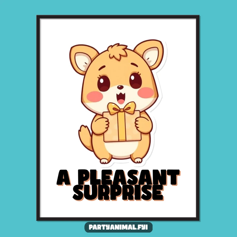 Instant Surprise: Funny Animal Gift Digital Art Print