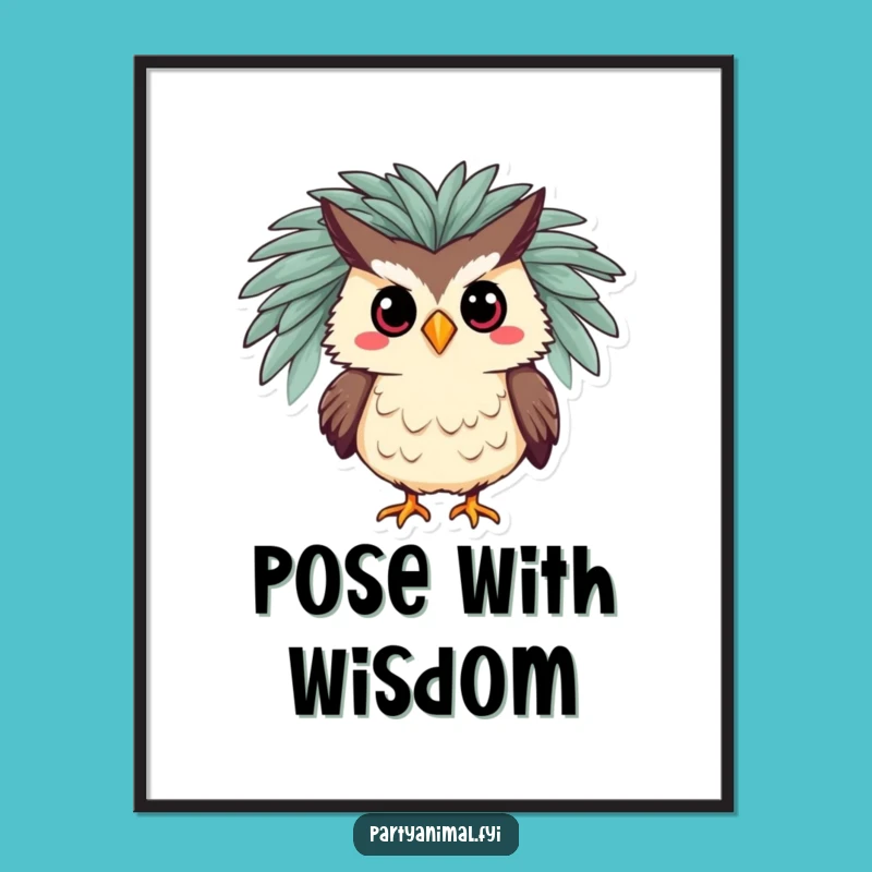 Funny Owl Boa Digital Print: Instant Glamour for Your Walls