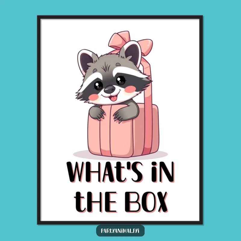 Funny Raccoon Gift Digital Print: Instant Mischief for Your Space