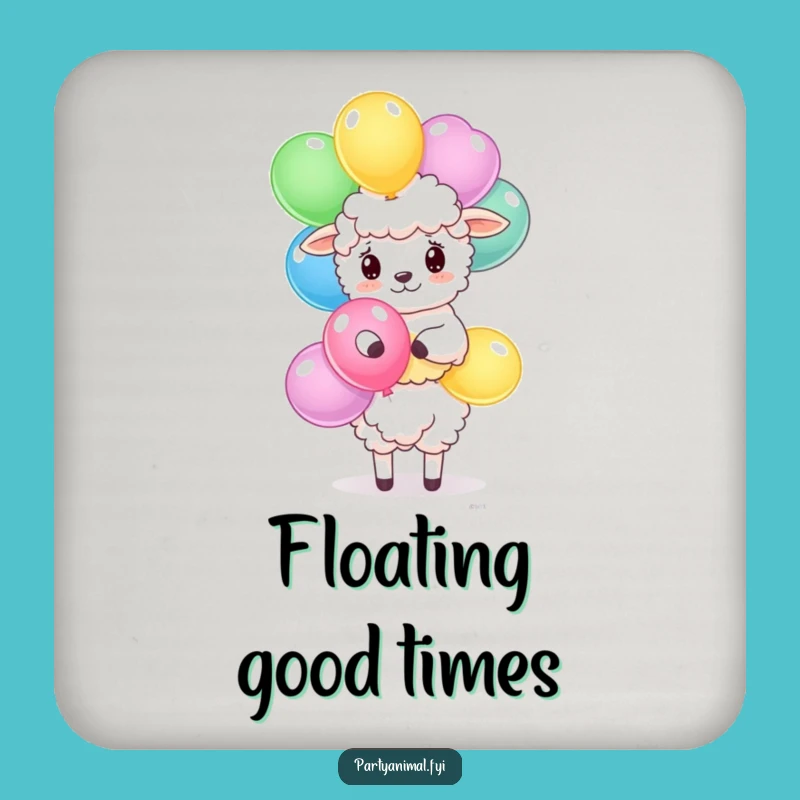 Funny Sheep Balloon Coaster: Protect Surfaces with Whimsical Fun