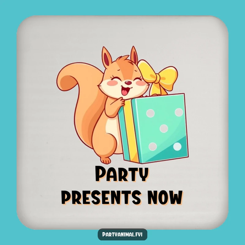 Funny Squirrel Gift Coaster Set: Protect Surfaces with Excitement, Gift