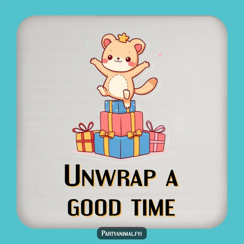 Funny Dancing Animal Presents Drink Coaster: Protect Surfaces with Fun, Fun Funny Gift!