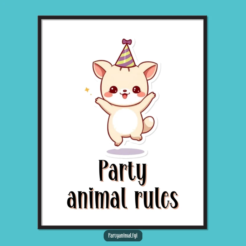 Funny Dancing Animal Poster: Vibrant Decor for Festive Spaces