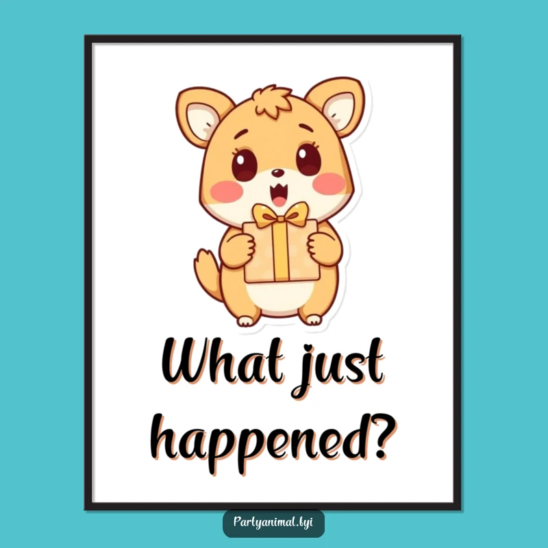 Wall Art of Wonder: Funny Animal Gift Surprise Poster