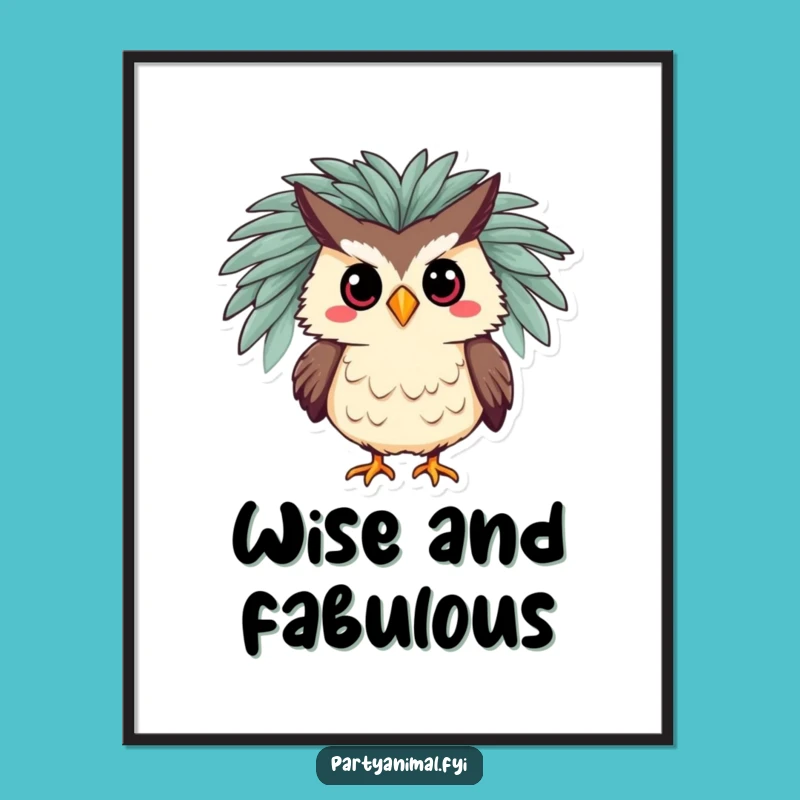 Funny Owl Boa Poster: Dramatic Art for Stylish Spaces