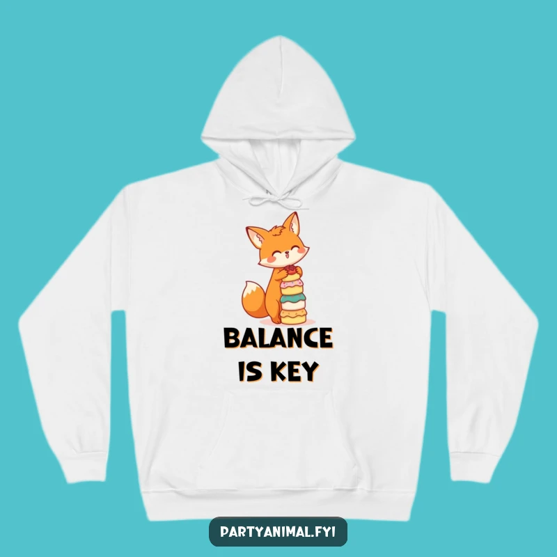 Funny Fox Baker Hoodie: Cozy Orange Fox Balancing Cakes Hoodie, Great Gift